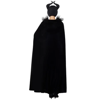Eraspooky Filme Maleficent 2 Cosplay Halloween Kostým Pre Ženy, Dospelých Maleficent Horn Black Queen Šaty Plášť Purim Party Oblečenie