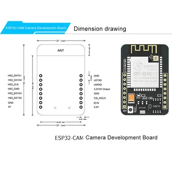 ESP32-CAM WiFi Modul ESP32 Serial WiFi ESP32 CAM Vývoj Doska 5V Bluetooth s OV2640 Modul Kamery 32-bit CPU 240MHz