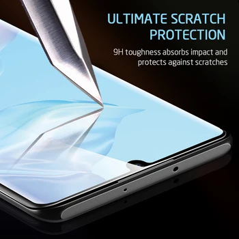 ESR pre Huawei P30 Pro Sklo, 2 ks P30 Screen Protector 3D Zakrivené Plný Kryt Ochranný Film Tvrdeného Skla pre Huawei P30 Pro