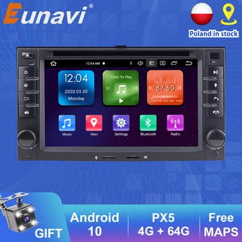 Eunavi Android 10 Auto DVD Pre KIA SORENTO MAGENTIS SPORTAGE RÁNO CEED RIO CERATO 2005-2010 2 Din Auto Rádio GPS, Audio DSP 4G