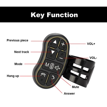 Eunavi Auto-Styling Univerzálny volant controler s hlasitosti zvuku bluetooth ovládanie na DVD, GPS jednotky rádio