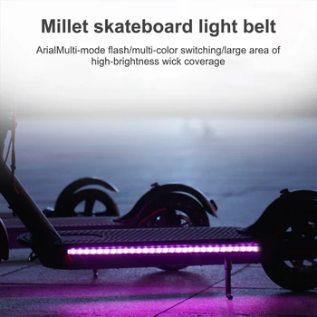 Farebné LED Pásiky Svetla pre Xiao M365 Elektrický Skúter Lampa Skateboard Skúter Univerzálny Noci Bezpečnosť Dekorácie Svetelné Pásy