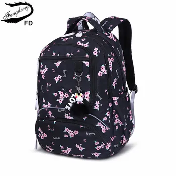 Fengdong kórejský sytle detí školský batoh deti book bag školské tašky pre dievčatá, vodotesný, prenosný batoh žena bagpack