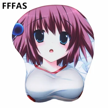 FFFAS 3D Podložka pod Myš Stereoscop Ergonomické Sexy Prsia Oppai Busty Prso Anime Dievča Hráč Zápästie Zvyšok Mousepad na Notebook PC Klávesnica
