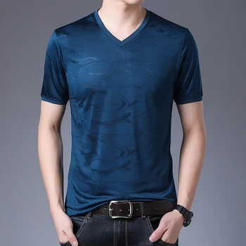 Fialové Šaty Veľkých Rozmerov Letné Módne Mens 2020 Trendy Výrobkov Bielej Hodvábnej Tričká Pre Pánske Modré Topy Obyčajný Tričká Pre Mužov