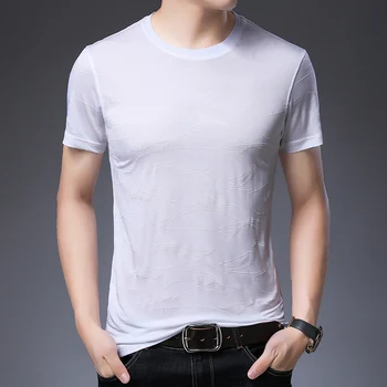 Fialové Šaty Veľkých Rozmerov Letné Módne Mens 2020 Trendy Výrobkov Bielej Hodvábnej Tričká Pre Pánske Modré Topy Obyčajný Tričká Pre Mužov