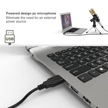 Fifine Plug & Play Ploche USB Mikrofón Pre PC/Počítač(Windows, Mac, Linux OX), Podcasting, Nahrávanie K058