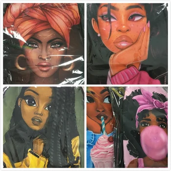 FORUDESIGNS Tašky pre Ženy 2020 Africké Čierne Ženy Americký Srt Vzor Žena Kožená Taška Roztomilý Tašky cez Rameno, Peňaženiek a Kabeliek