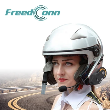 FreedConn T-max Motocyklové Prilby Intercom 6 Jazdcov Bluetooth Headset s FM Rádiom Moto Intercomunicador