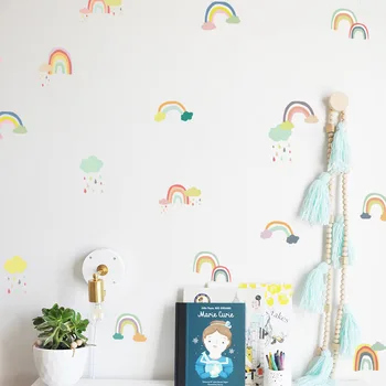 Funlife Roztomilý Rainbow Stenu Nálepka Pre Deti Izba Dekorácie, Darčeky Cartoon Stenu, Nálepky, Obtisky V Materskej Škôlky V Triede, Výzdoba