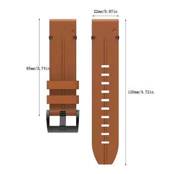 Geniune Kožené Watchband Rýchle Uvoľnenie na Zápästie pre garmin Fenix 6/5/5 Plus X7JB