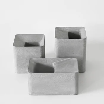 Geometrické šťavnaté kvetináč silikónové formy na betón váza formy obdĺžnikový cementu kvetináč formy DIY proces plesní