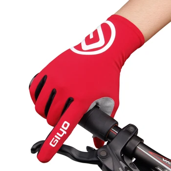 GIYO zimné cyklistické rukavice dlhé plná polovica prst Proti Sklzu gél dotykový displej BICYKEL cestný bicykel cyklistické rukavice muži ženy plné prsty