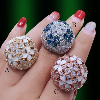 GODKI Luxusné Hniezdo Odvážne tvrdenie Prstene pre Ženy, Svadobné Zapojenie Svadobné Šperky Cubic Zirconia CZ Príslušenstvo Krúžky