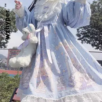 Gothic Lolita Šaty Harajuku Street Fashion Kríž Cosplay Ženské Šaty Japonský Mäkké Sestra Štýle Star Tylu Šaty Cute Girl2020