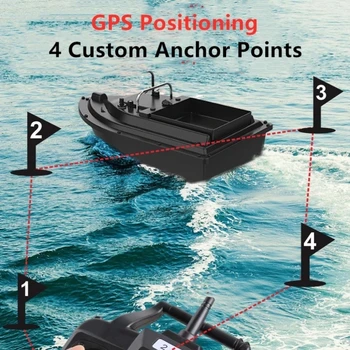 GPS Poloha Rybárske Návnady Loď Veľké Hopper Stanovená Rýchlosť Plavby 500M Ovládanie Vzdialenosť 2 KG Zaťaženie Zadarmo Nabíjačka do Auta Návnadu Lode