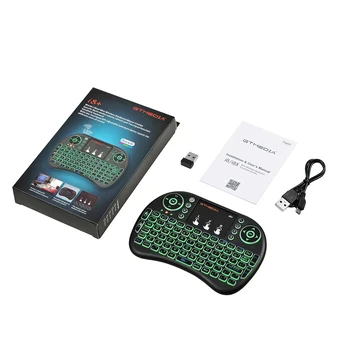 GTMEDIA 2,4 GHz Bezdrôtové i8 + Teclado retroiluminado, Vzduch Myši Touchpad Ovládač, Mini teclado, para Android TV BOX Smart TV