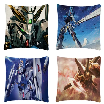 Gundam Mechanické Bojovník Cartoon Vzor Obliečky Vankúš Vankúš pre Domáce Gauč Auto Dekor obliečka na Vankúš 45X45cm