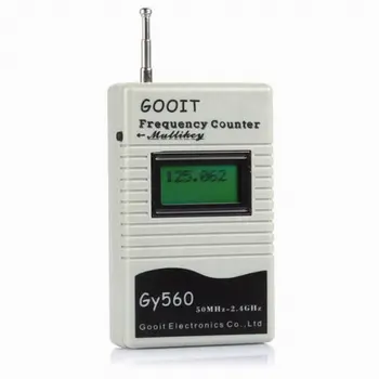 GY560 Frekvencia meter Počítadlo tester pre obojsmerný Rádiový Vysielač GSM 50MHz-2.4 GHz, 7 MIESTNY LCD Displej s Signál Meter