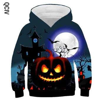 Halloween Tekvica svietidlá Najnovšie tlač Deti hoodies módne chlapci dievčatá kapucňou pulóver Dieťa kostým hoodies Mikina