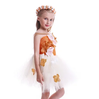 Havajský Štýl Moana Inšpiroval Dievčatá Tutu Šaty Halloween Foto Prop Purim Deti Detská Fantázia Kvet Kostým Ručné Tylu Šaty
