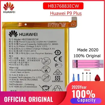 HB376883ECW Nový, Originálny Hua wei Batériu Pre Huawei Ascend P9 Plus VIE-AL10 3400mAh Náhradné Batérie Bateria batary