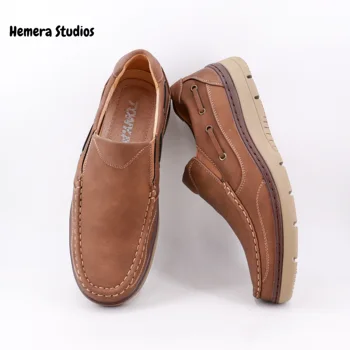 Hemera Studios obuv muži 2020 mokasíny veľmi pohodlné ploché námorných šaty topánky so šnúrkami multi-farebné tenisky