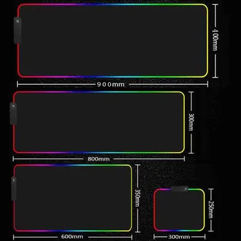 Herné Podložka pod Myš Zvierat Tiger RGB LED Veľký Hráč Mouse-pad USB Farebné Svetlá Počítač PC Periférne Mat Klávesnice Stôl Pad