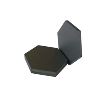 Hexagon karbidu kremíka keramické list, 17.5x4mm / 17.5x10mm SiC dlaždice balistické platne pressless spekanie nepriestrelný list