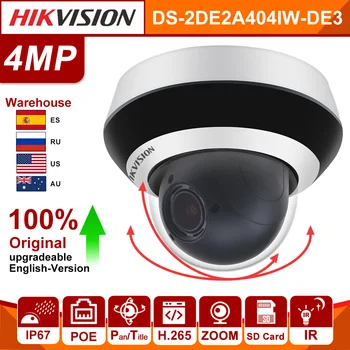 Hikvision Pôvodné 4MP Mini PTZ IP Kamera DS-2DE2A404IW-DE3 2.8-12 mm 4X Zoom HD POE H. 265 CCTV kamerový bezpečnostný IPC