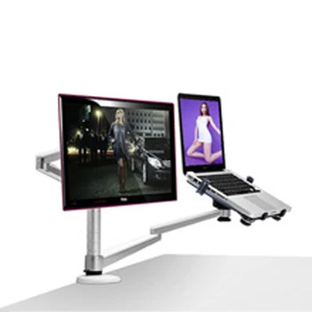 Hliníkové OA-7X Multimediálny monitor ploche mount LCD stôl Držiak+ Notebook stolný Držiak na Stojan plné pohybu otočiť notebook 10-15