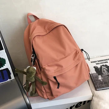 HOCODO 2020 Módne Žien Batoh Ženy Trend kórejská Verzia Školské tašky Jednoduché jednofarebné Taška cez Rameno Unisex Cestovné Bagpack
