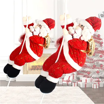 Horolezecké Lano Santa Claus, Vianočné Dekorácie Vonkajšie Santa Claus Bábika Prívesok Nový Rok Dekorácie Drop Ornament fl28