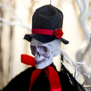 Horor Visí Ghost Prívesok Halloween Dekorácie Strašidelný Kostra Visí Smrtka Rekvizity Lebky Domov Halloween Party Decor