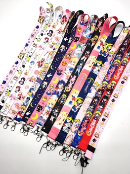 Hot Predaj! 10 ks Sailor Moon kľúčenky Mobile Mobilný Telefón ozdobná šnúrka na uniforme Krku Popruhy Láskavosti SZ-215