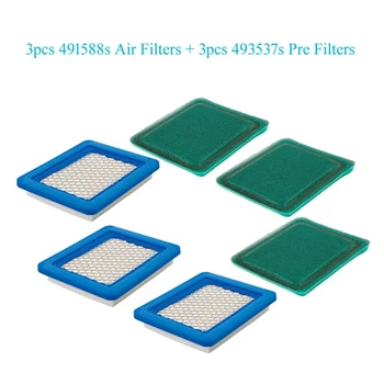 Hot Predaj 3 Pack 491588S vzduchový Filter s Vopred Filter pre Briggs a Stratton 491588 493537 493537S, Toro 20332, Remeselník 33644, S