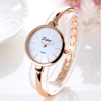 Hot Predaj LVPAI Značky Ženy Módne Luxusné Hodinky Zliatiny Tvorivé Dámske náramkové hodinky Quartz Ženy Náramok Šaty Hodinky