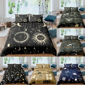 Hviezdne Nebo Tabuli posteľná bielizeň Nastaviť Kráľovná 3D Roztomilý Vytlačené Perinu Obliečky 2/3ks domáci Textil, Kvalitný prehoz cez posteľ