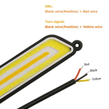 HYZHAUTO 2ks LED Svetlá pre Denné svietenie KLASU Hmlové Svetlá, Biele, Žlté/Jantárové Flexibilné Auto DRL Zase Signálneho Svetla Jazdy Žiarovka 12V