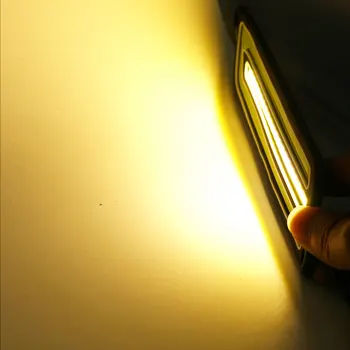 HYZHAUTO 2ks LED Svetlá pre Denné svietenie KLASU Hmlové Svetlá, Biele, Žlté/Jantárové Flexibilné Auto DRL Zase Signálneho Svetla Jazdy Žiarovka 12V