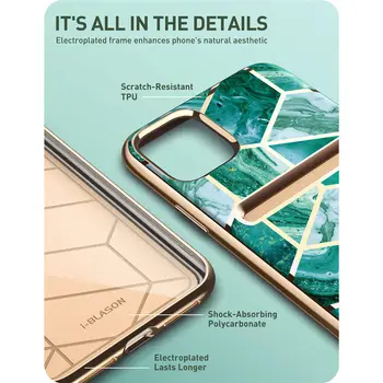 I-Blason Pre iPhone 11 Pro Max Prípade 6.5 palcový (2019 Uvoľnenie) Cosmo Peňaženky Slim Dizajnér Kartu Peňaženky Prípade Zadný Kryt