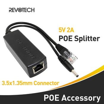 IEEE 802.3 af Standard & 5V 2A Výstup 10/100M PoE Splitter s 3.5x1.35 mm Konektor, Napájanie cez Ethernet pre IP Kamery