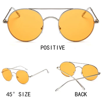IGUETTA Kolo Jasné slnečné Okuliare Ženy 2019 Retro Dvojitý Lúč Design Kovové Okuliare, Rám Odtiene Pre Ženy Oculos De Sol IYJB149