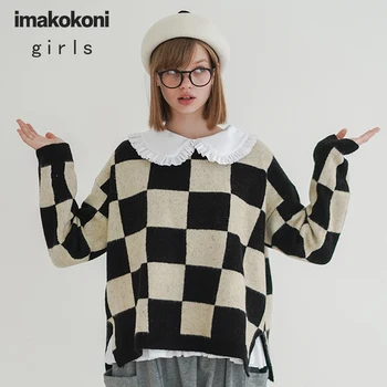 Imakokoni skontrolovať pulóver sveter originálny dizajn wild hrubý pulóver sveter jeseň a v zime 192781