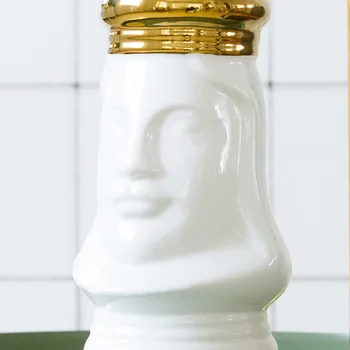 In Štýl Keramická Váza, Kráľ, Kráľovná Tvár Európskom štýle pozlátené Ploche Váza Kvet Usporiadanie Domova