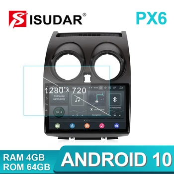 ISUDAR Auto Multimediálny Prehrávač 1 Din Android 10 autorádia Pre Nissan Qashqai 1 J10 2006-2013 GPS Auto Stereo Systém Hexa Jadra 4GB