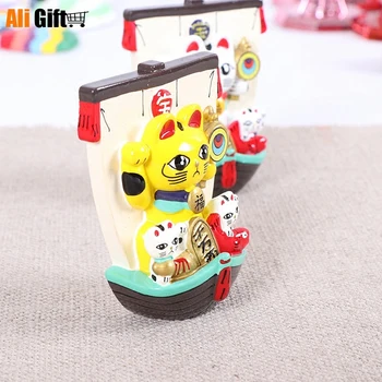 Japonsko Turistické Suveníry Tokio Plutus Mačka Magnety na Chladničku 3D Chladnička Chladnička Magnet Nálepky Cestovanie so suvenírmi Kuchyňa Dekorácie