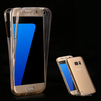 Jasné, Plné Pokrytie Prípade S20 Ultra S10 Lite S8 S9 Plus Transparentné 360 Stupeň Ochranný Kryt Telefónu, pre iPhone 8 7 6 5 TPU Prípade