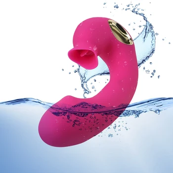 Jazyk Lízanie Vibrátor, Dildo, Orálny Sex G-spot Masér 10 Rýchlosť Pošvy Stimulátor Klitorisu Žena Masturbator Sexuálne Hračky pre Ženy