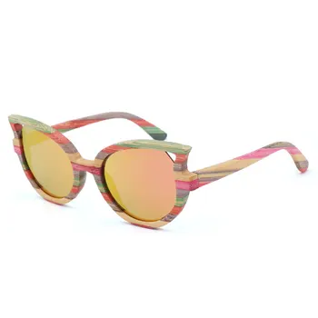 JE LASTOVIČKA novú farbu, bambusové a drevené okuliare VIP odkaz TAC objektív dámske slnečné okuliare UV400